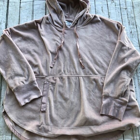 DKNY ELEVATED LEISURE VELOUR HOODIE - Picture 2 of 7